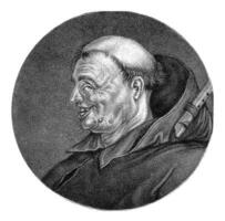 monaco con un' flauto, Giacobbe Gola, dopo corniola Dusart, 1693 - 1700 foto