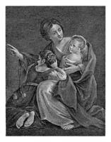 donna con Due figli, filippo Velijn, 1822 foto