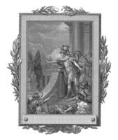 telemaco rifiuta il corona di Creta, Jean-Baptiste biliardino, dopo charles monnet, 1785 foto