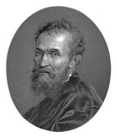 ritratto di artista michelangelo, giuseppe longhi, 1815 foto