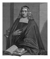 ritratto di il predicatore johannes colero, a il età di 40, jan Jacobsz. Wielant, dopo johann friedrich bodecker, 1687 foto