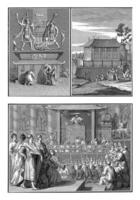 giapponese Dio, pagoda e predicatore, bernardo picart laboratorio di, 1724 foto