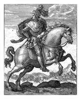 albert io di asburgico su a cavallo, croccante furgone de passe io, dopo g. così, 1604 foto