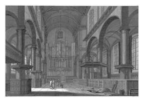 interno di il westerkerk nel amsterdam, corniola bogerts, dopo hermanus petrus Schouten, c. 1770 - 1783 foto