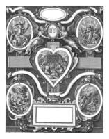 allegoria di il sacro cuore di Cristo, croccante furgone de passe io, dopo Gioacchino Giunio, 1574 - 1637 foto