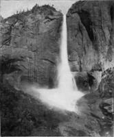 cascata nel il Yosemite valle, Vintage ▾ incisione. foto
