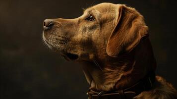 ai generato cane con un' cane collare professionale fotografia foto