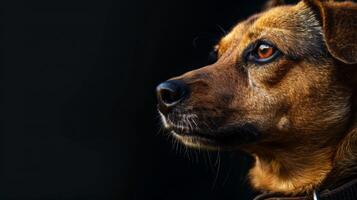 ai generato cane con un' cane collare professionale fotografia foto