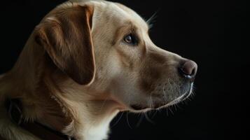 ai generato cane con un' cane collare professionale fotografia foto