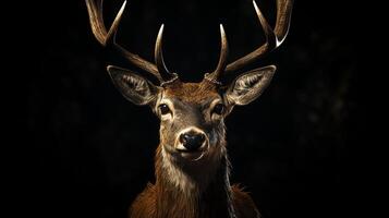 ai generato un' cervo viso animale immagini generativo artificiale intelligenza foto