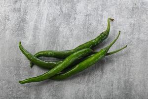 caldo e speziato verde chili Pepe foto
