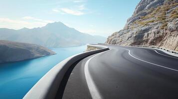 ai generato vuoto asfalto strada autostrada sfondo, generativo foto