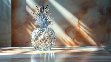 ai generato un artistico interpretazione di un' ananas fatto interamente a partire dal quadri foto