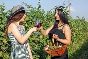 bella giovane womans nel il natura foto