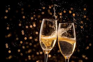 ai generato elegante Champagne crostini per un' celebrativo occasione. creato con generativo ai foto