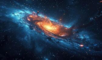 ai generato il Andromeda galassia è mostrato nel Questo Immagine foto