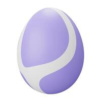 Pasqua uovo. 3d rendere illustrazione isolato su bianca sfondo foto
