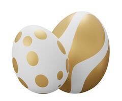 Pasqua uovo. 3d rendere illustrazione isolato su bianca sfondo foto
