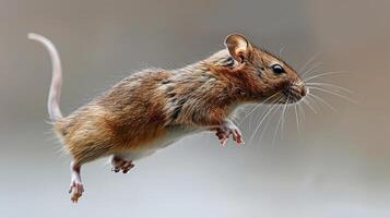 ai generato piccolo roditore in piedi su posteriore gambe foto