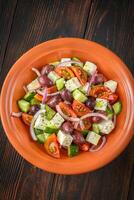 ciotola di insalata greca foto
