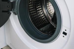 lavaggio asciugatrice macchina dentro Visualizza di un' tamburo vicino su foto