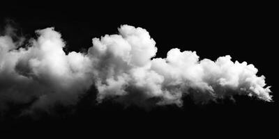 ai generato Fumo nube isolato su nero sfondo foto