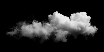 ai generato Fumo nube isolato su nero sfondo foto