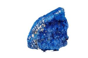 macro minerale pietra malachite e azzurrite contro bianca sfondo foto
