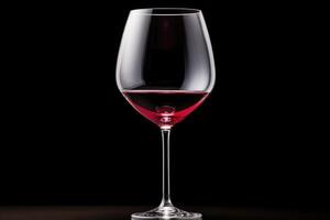 ai generato rosso vino nel elegante bicchiere con ritaglio sentiero foto
