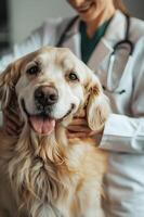 ai generato guarigione tonalità gioioso veterinario clinica foto