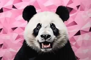 ai generato incantevole panda modello sfondo. creare ai foto