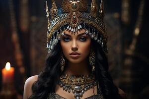 ai generato enigmatico cleopatra ritratto. creare ai foto