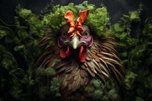 ai generato free-range biologico eco pollo. creare ai foto