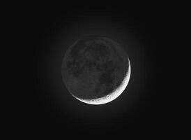 mezzaluna Luna nel notte cielo foto