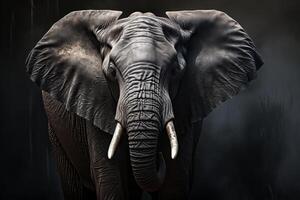 ai generato maestoso giungla elefante natura. creare ai foto