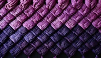 ai generato astratto intrecciata tessile design nel viola e rosa colori generato di ai foto