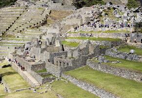 machu piccù, Perù, 2015 - pietra muri inca rovine Sud America foto