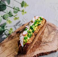 grigliato Granchio e verdura Sandwich superiore Visualizza foto