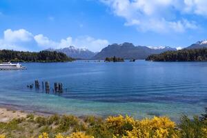 patagonia, Bariloche. isola isla Vittoria e arrayanes foresta panoramico paesaggio foto