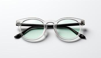 ai generato alla moda occhiali da sole riflettere eleganza e moderno disegno, proteggere vista con stile generato di ai foto
