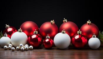 ai generato Natale ornamento decorazione nel vivace colori, luminosa e brillante generato di ai foto