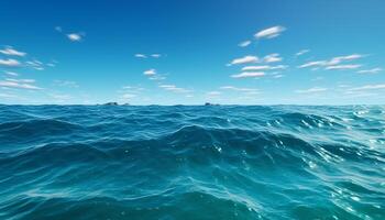 ai generato blu onda riflette il bellezza di natura nel subacqueo avventura generato di ai foto