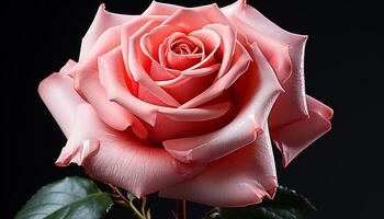 ai generato romantico rosa fiore fiorire simboleggia amore e bellezza nel natura generato di ai foto