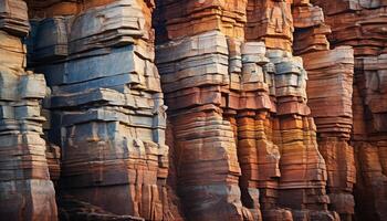 ai generato maestoso arenaria scogliera, eroso roccia formazione, naturale bellezza generato di ai foto