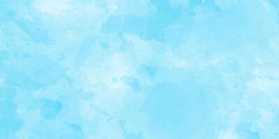 astratto pastello colore acquerello pittura morbido strutturato su bagnato bianca carta, morbido blu acquerello spruzzo ictus struttura, vivido blu acquerello dipingere con schizzi, cielo nuvole con acquerello su blu. foto
