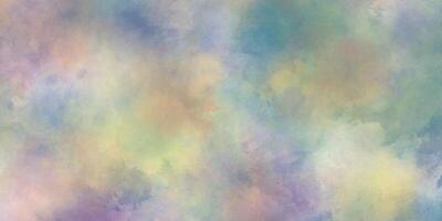 bellissimo e colorato acrilico dipinto a mano vuoto liscio multicolore astratto acquerello sfondo con nuvoloso macchie Usato come sfondo, coperchio, presentazione e design. foto