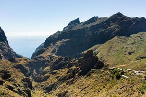 maschera villaggio nel Spagna, popolare turista destinazione maschera villaggio di tenerife foto