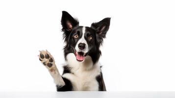 ai generato fotorealistico ritratto di un' confine collie foto