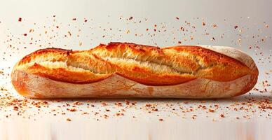 ai generato francese baguette, pane e Farina Prodotto - ai generato Immagine foto