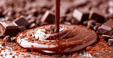 ai generato liquido cioccolato, latte crema cioccolato - ai generato Immagine foto